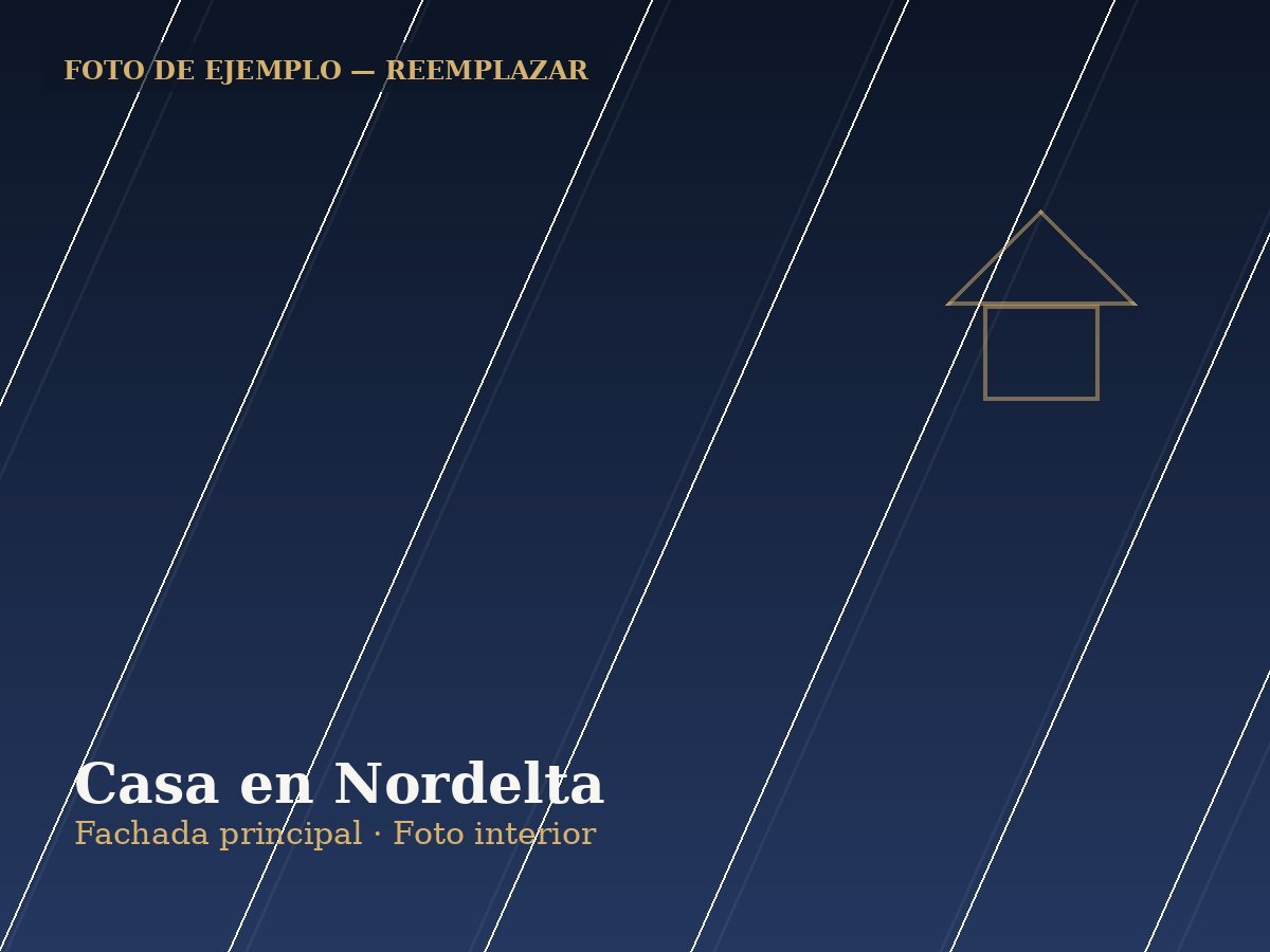 Casa moderna con jardín en Nordelta